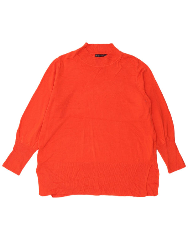 Pulover pentru femei cu gât țestoasă Zara UK 18 XL portocaliu acrilic