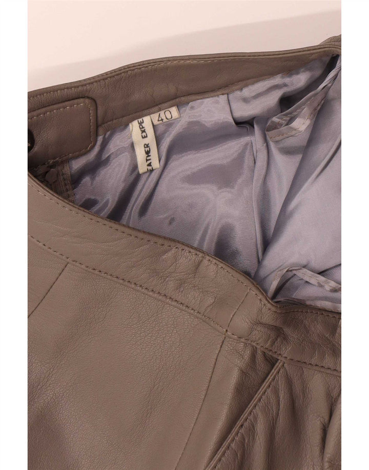 Fusta Midi din piele Vintage pentru femei EU 40 Medium W28 Maro