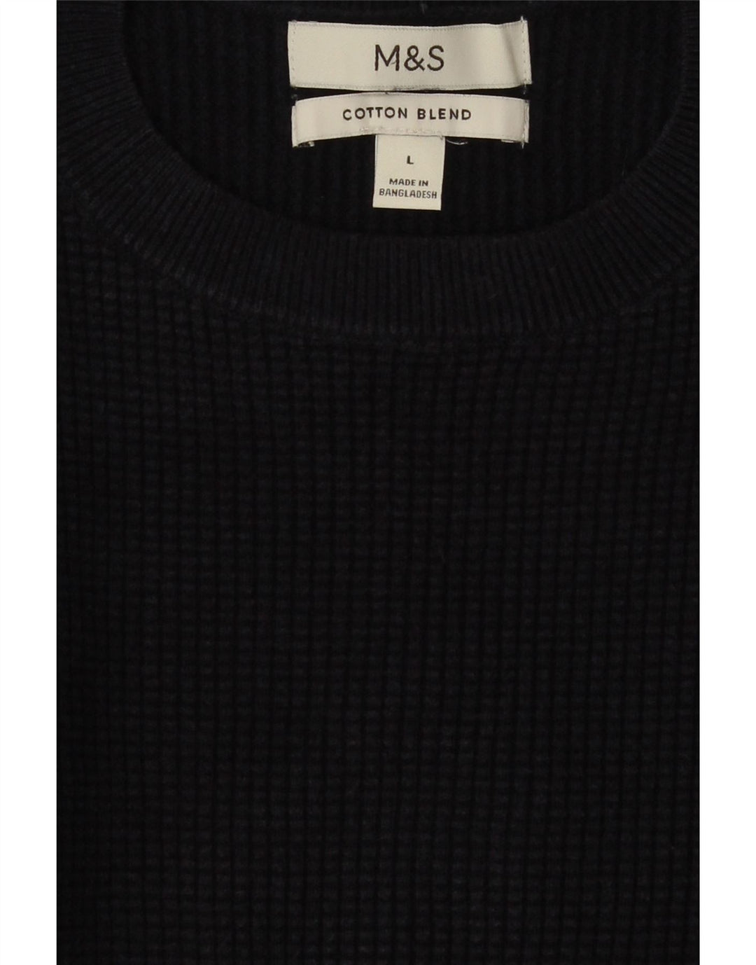 MARKS & SPENCER Pulover pentru bărbați cu gât crew pulover mare din bumbac bleumarin
