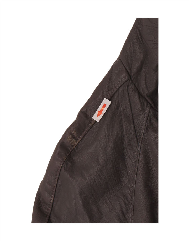 Jachetă de piele vintage pentru bărbați IT 48 Medium Grey Piele