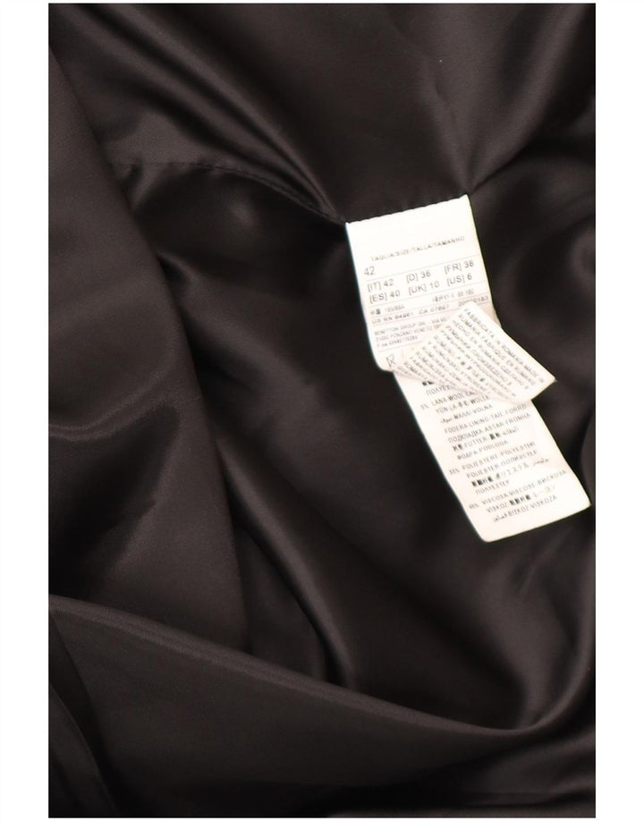 Pardesiu supradimensionat pentru femei Benetton UK 10 Small Black Houndstooth Acrylic