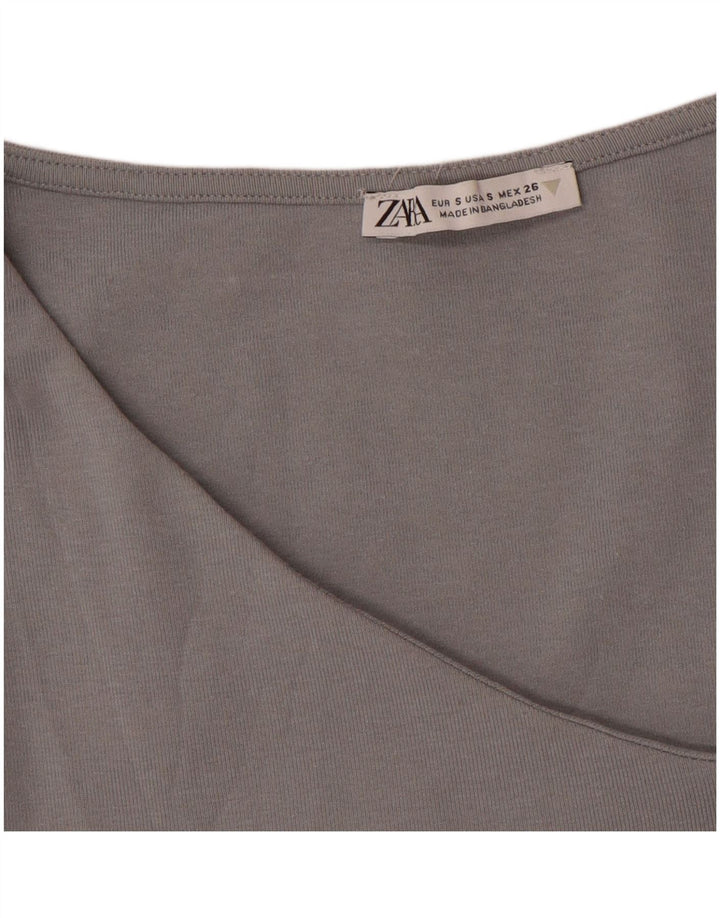 Top Vest Crop pentru Damă Zara UK 8 Small Gri