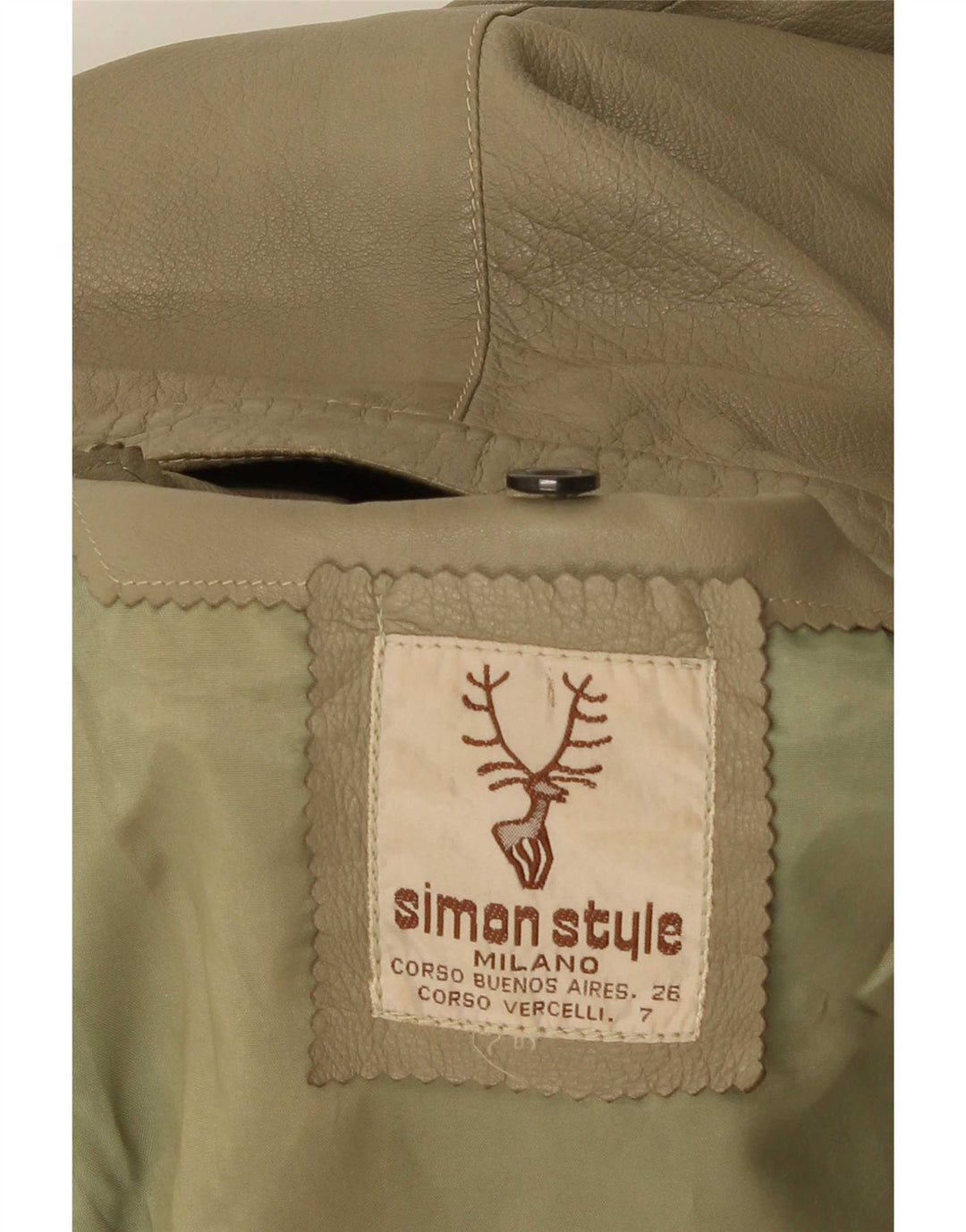 Jachetă de piele vintage pentru bărbați UK 38 Medium Khaki