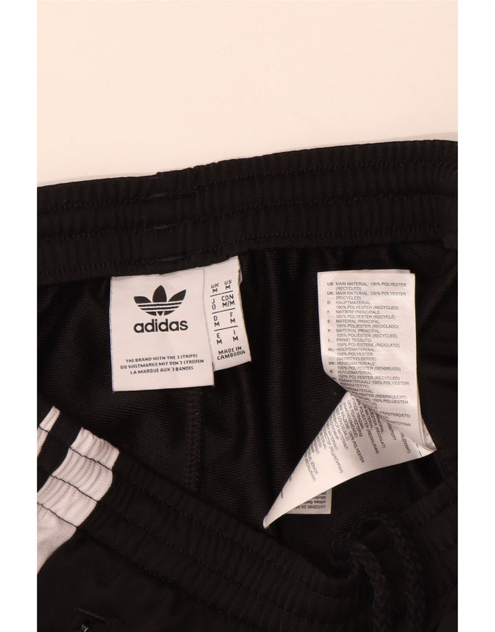 Pantaloni de trening grafic ADIDAS pentru bărbați, negru mediu, poliester bloc de culoare