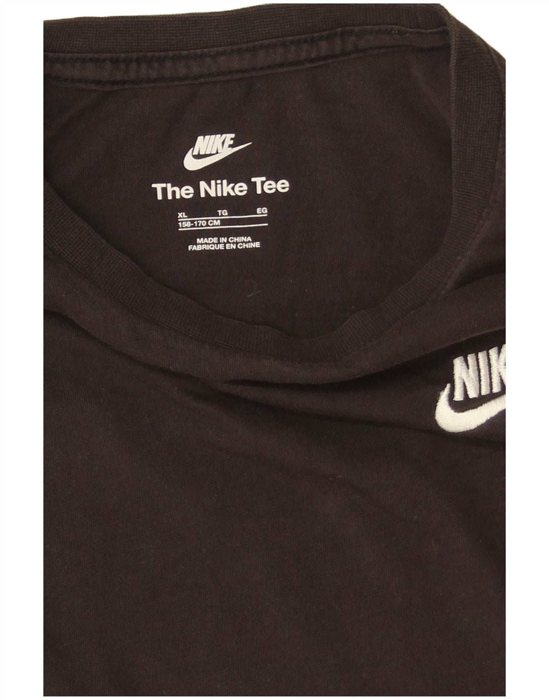 Top pentru băieți Nike cu mânecă lungă 13-14 ani XL bumbac negru