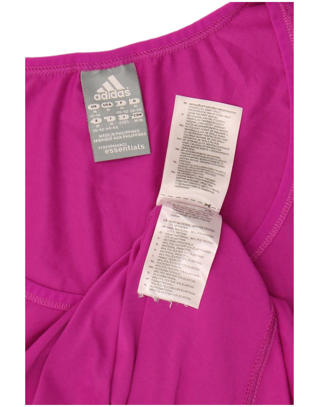 Tricou ADIDAS Climalite pentru femei, Marea Britanie 12/14, poliester roz mediu