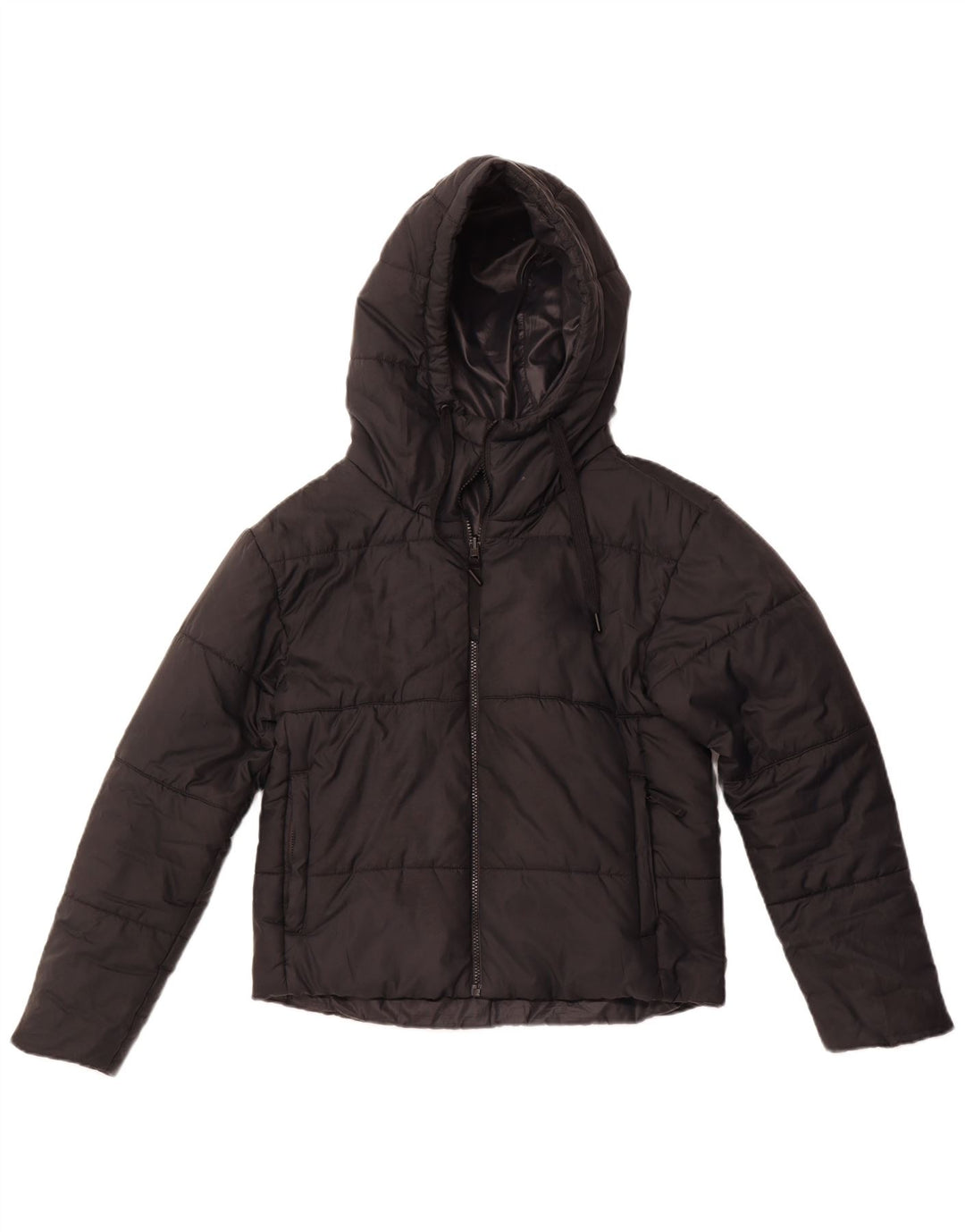 Jachetă căptușită reversibilă cu glugă NIKE pentru femei UK 10 Poliester negru mic