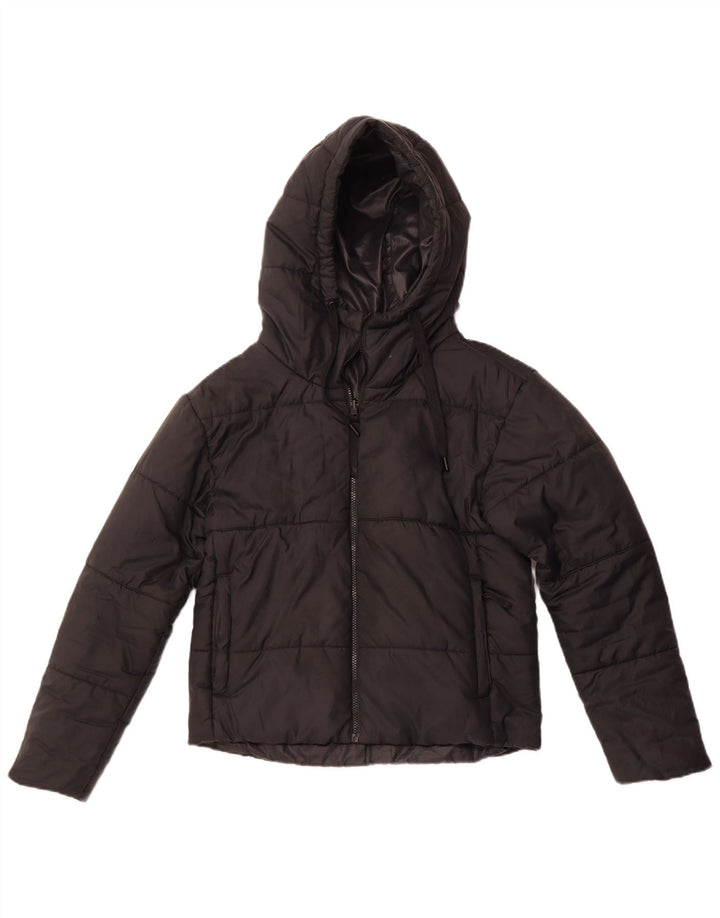 Jachetă căptușită reversibilă cu glugă NIKE pentru femei UK 10 Poliester negru mic