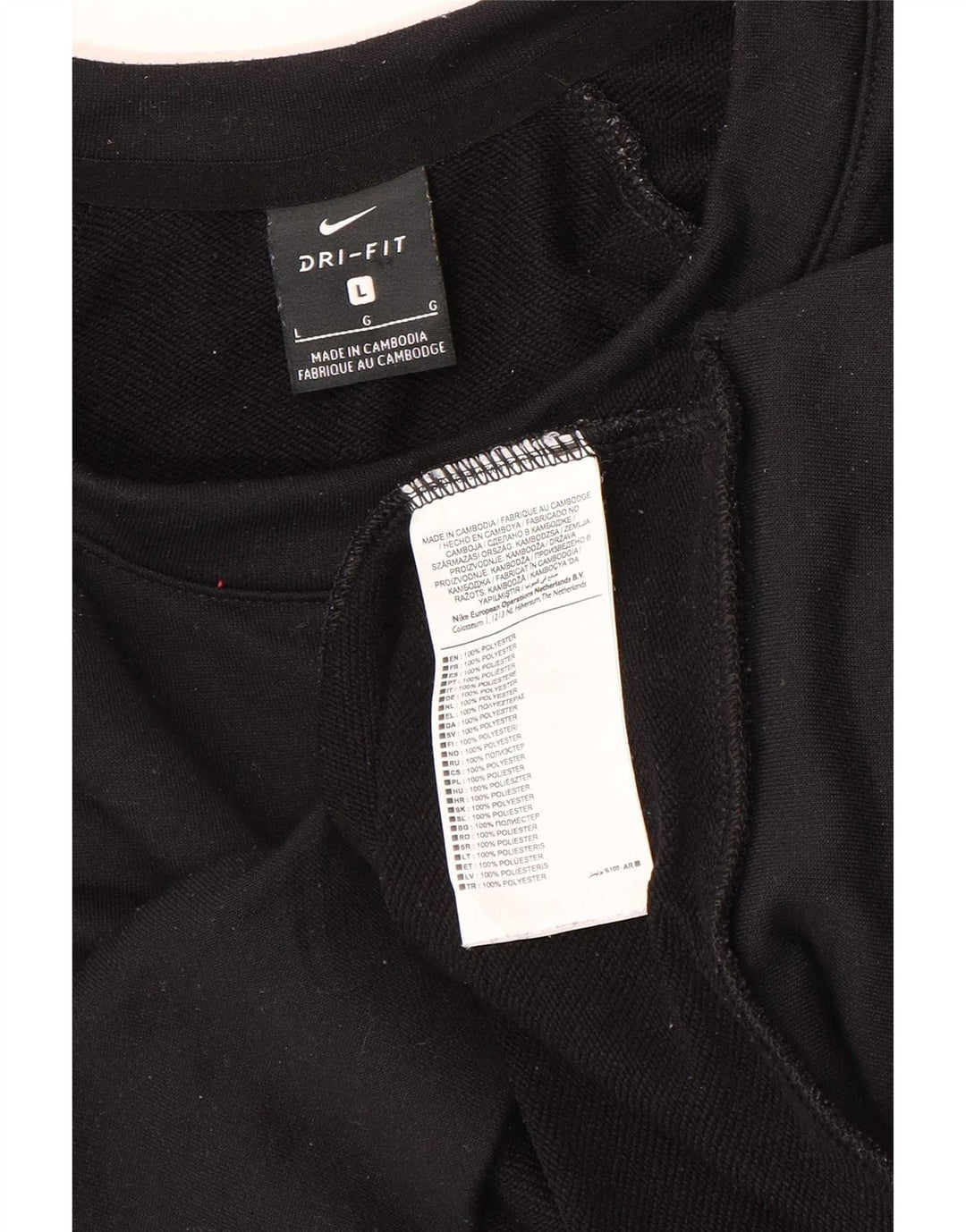 Pulover Nike Dri Fit Graphic Oversized pentru femei UK 16 Large Negru