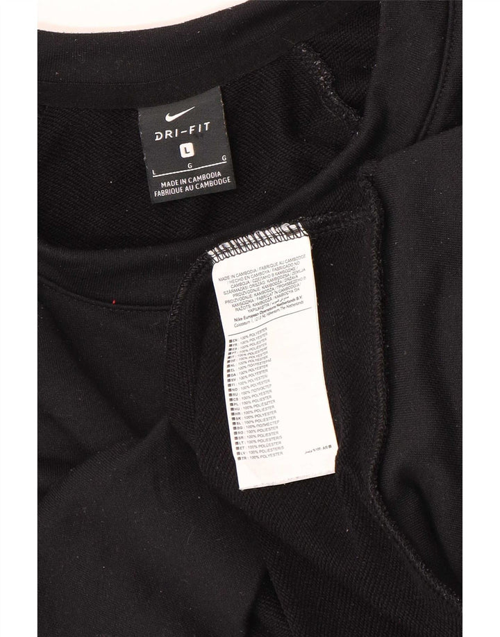 Pulover Nike Dri Fit Graphic Oversized pentru femei UK 16 Large Negru