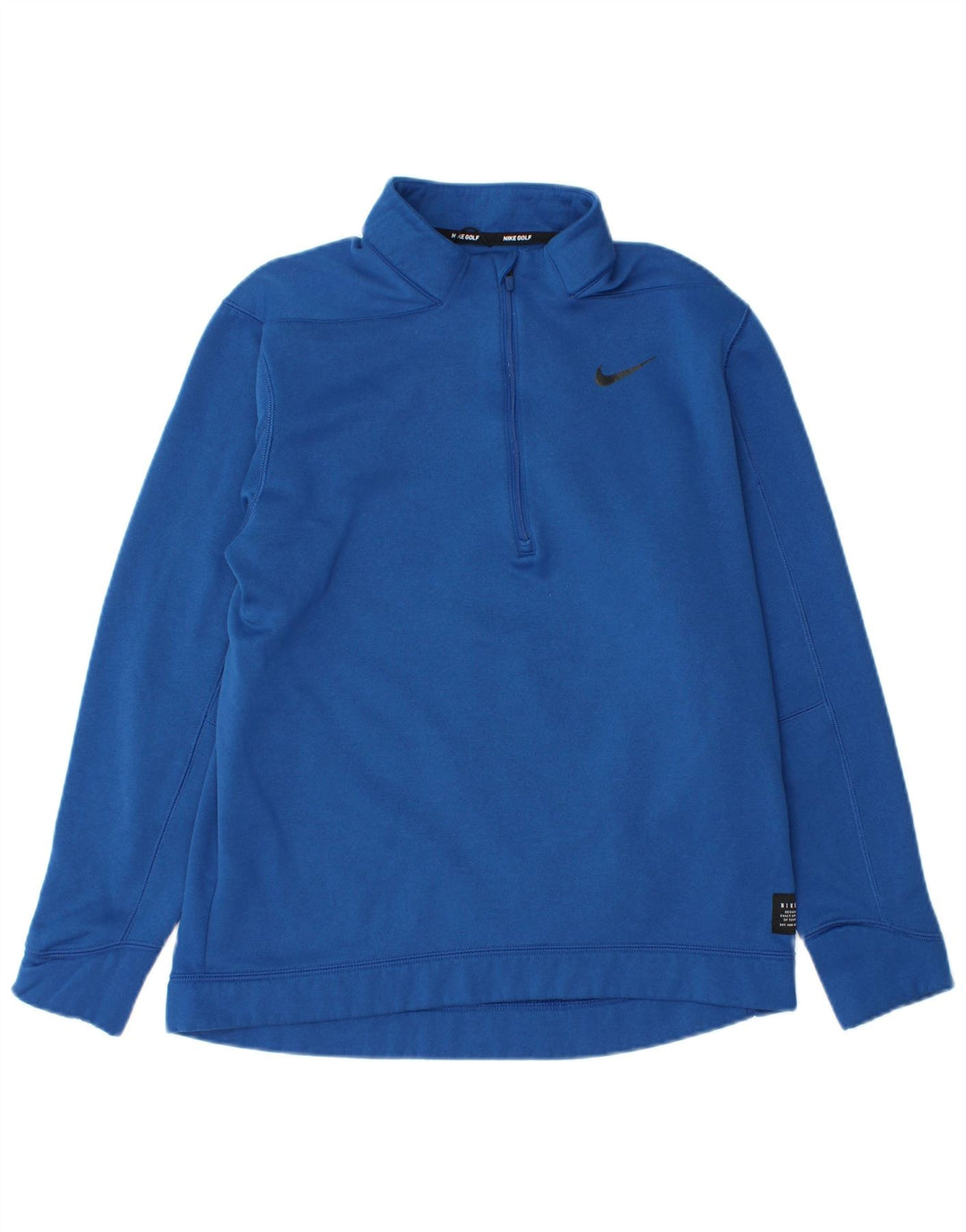 Pulover Nike pentru bărbați, cu fermoar și gât, poliester albastru mediu