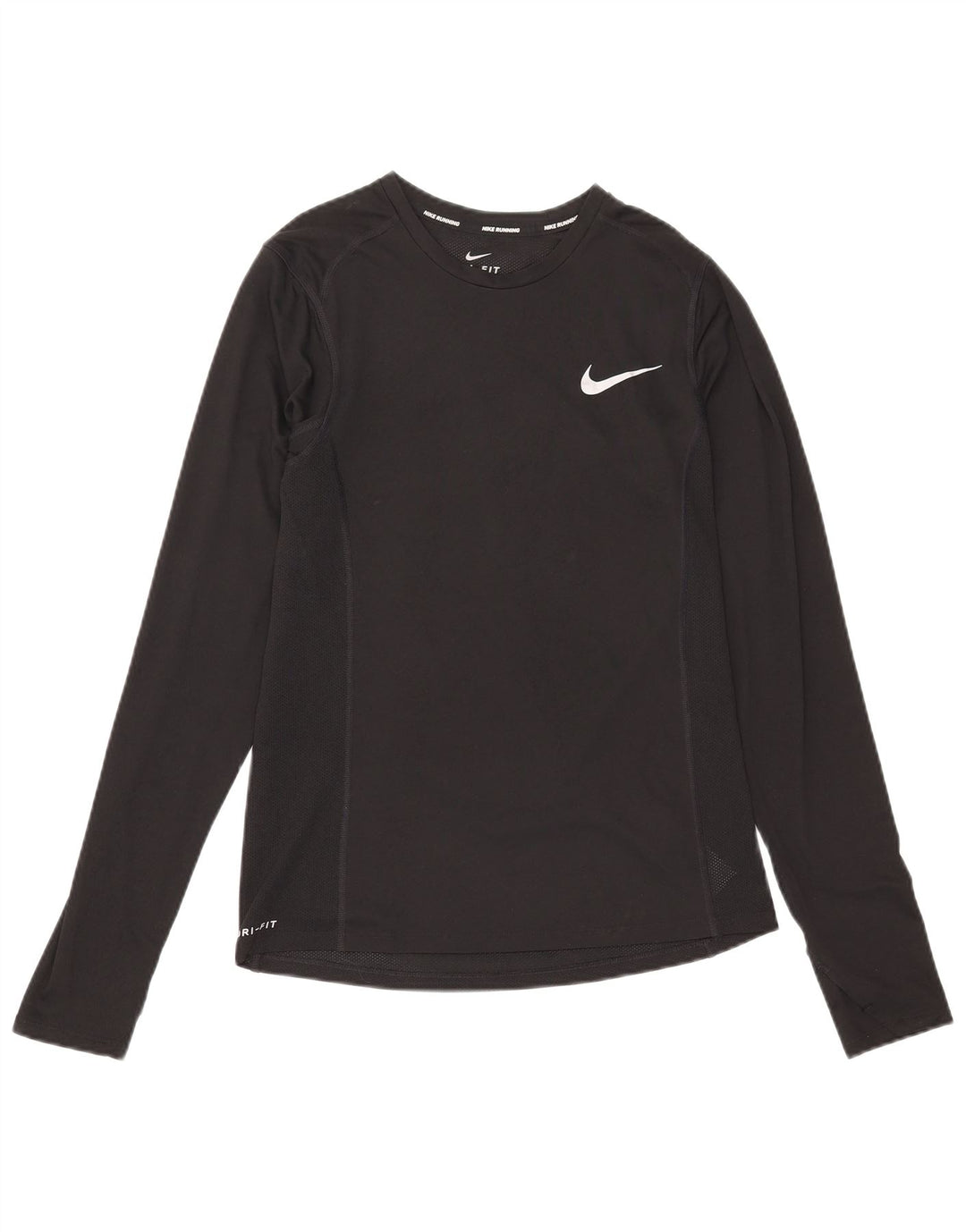 Nike Dri Fit Top cu mânecă lungă pentru bărbați, poliester negru mic
