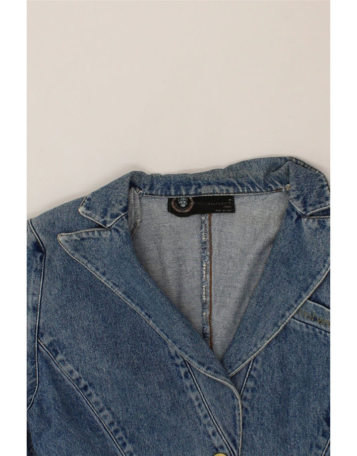 ROCCOBAROCCO Womens Denim Jacket UK 14 Medium Blue Vintage Roccobarocco and Second-Hand Roccobarocco from Messina Hembry 