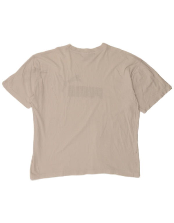 PUMA Mens Graphic T-Shirt Top Large White