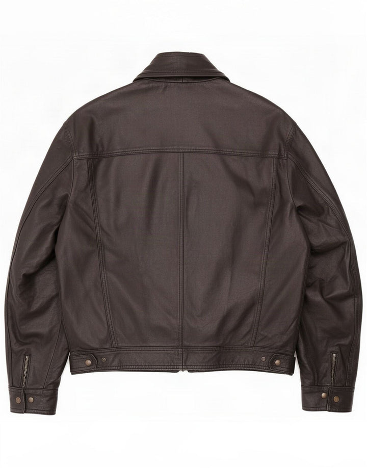 Jachetă de piele pentru bărbați de epocă IT 48 Medium Black