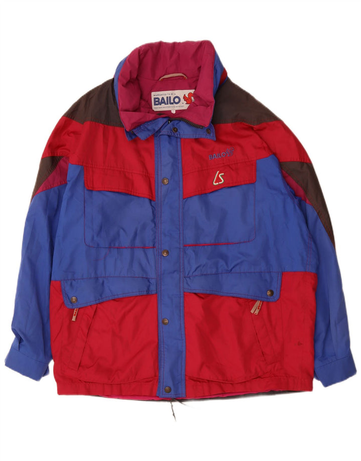 BAILO Mens Ski Jacket UK 42 XL Red Colourblock Polyester