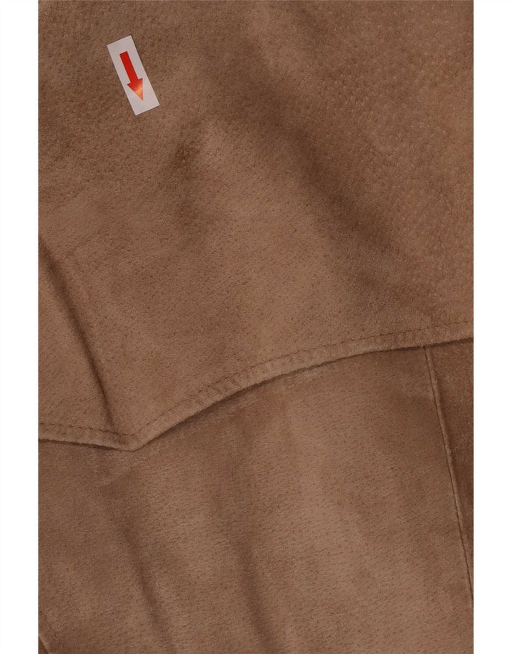 Peter Werth Jachetă de piele intoarsa pentru femei UK 18 XL Bej Piele Classic