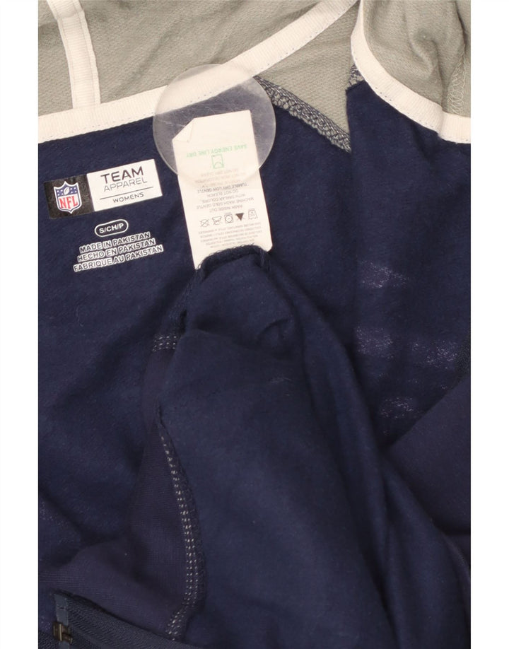 Pulover NFL Patriots, cu fermoar, cu glugă, UK 10, colorat, albastru marine mic