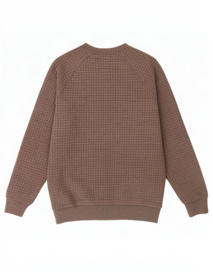 Pulover pentru bărbați Zara XL, poliester cu carouri gri