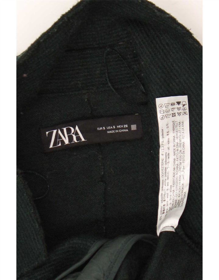 Palton supradimensionat pentru femei Zara UK 10 Poliester verde mic