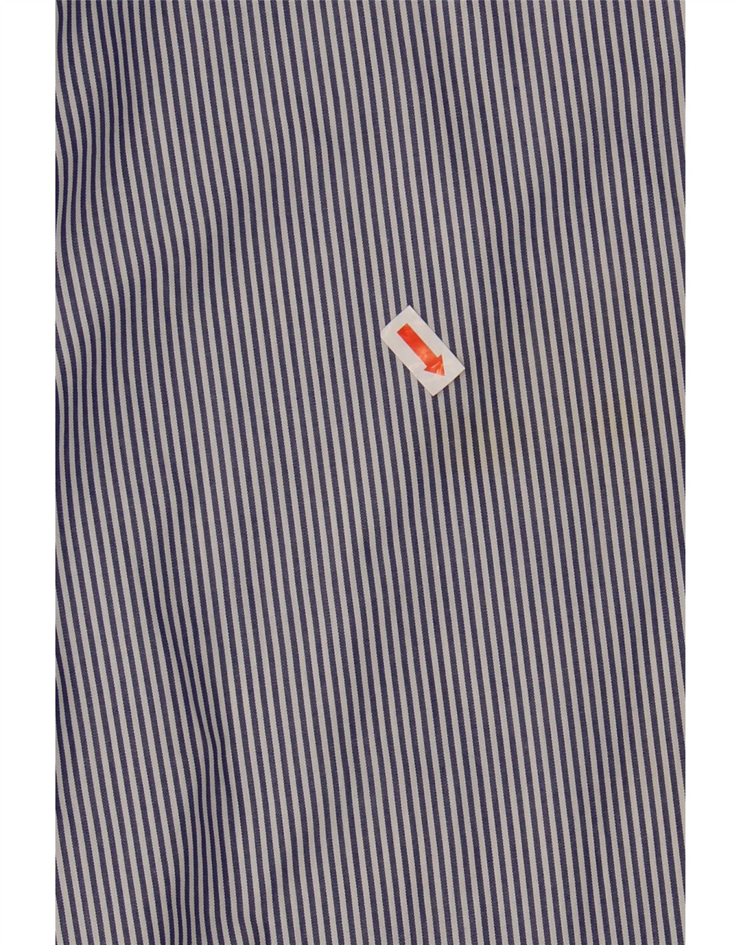 BROOKS BROTHERS Mens NON - IRON Shirt Size 15 1/2 Medium Navy Blue Striped