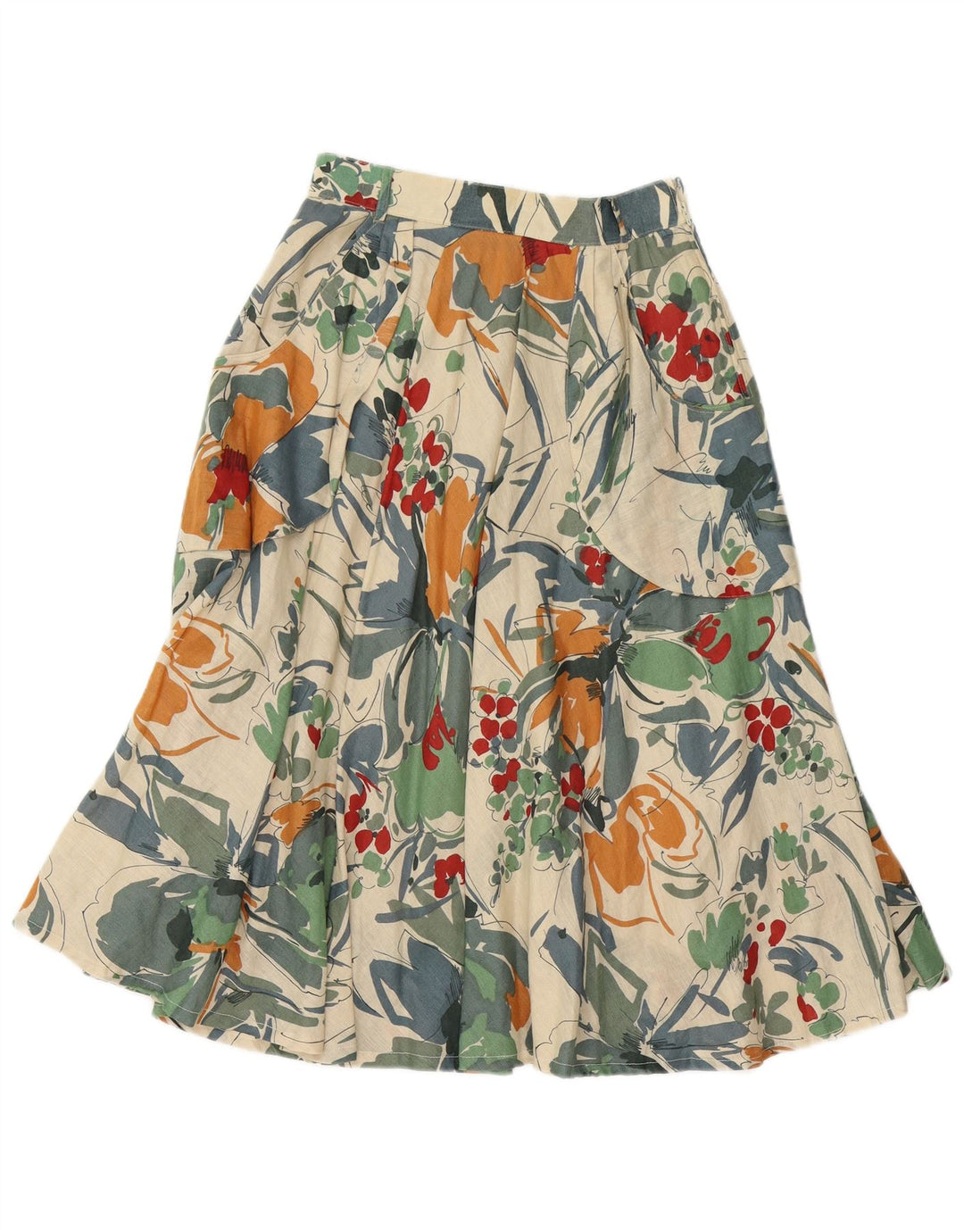 Fustă A-Line Vintage pentru Femei cu talie înaltă IT 42 Medium W26 Multicolor