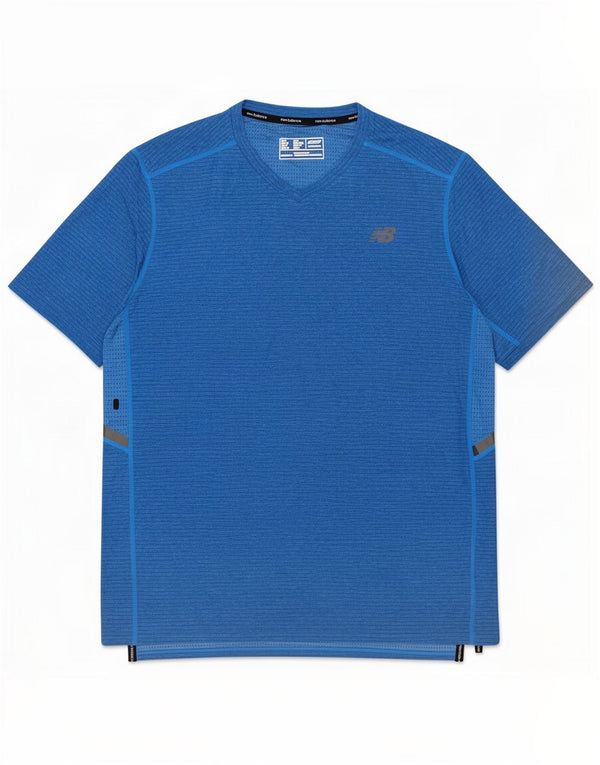 Tricou pentru bărbați New Balance Top Medium Blue Poliester