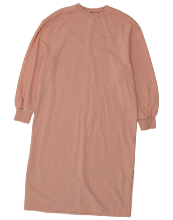 Rochie pulover adidas pentru femei supradimensionate UK 8/10 Bumbac roz mic