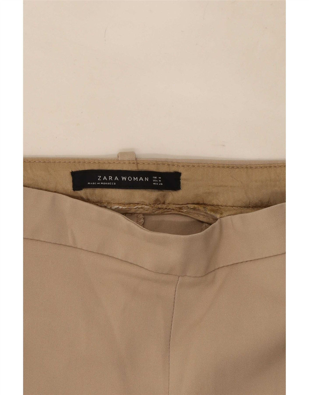 Pantaloni decupați pentru femei Zara Mediu L28 L26 Bej