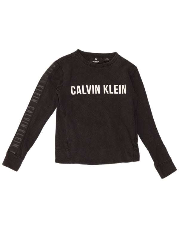 Pulover Calvin Klein pentru femei, cu grafic supradimensionat, UK 6 XS, negru