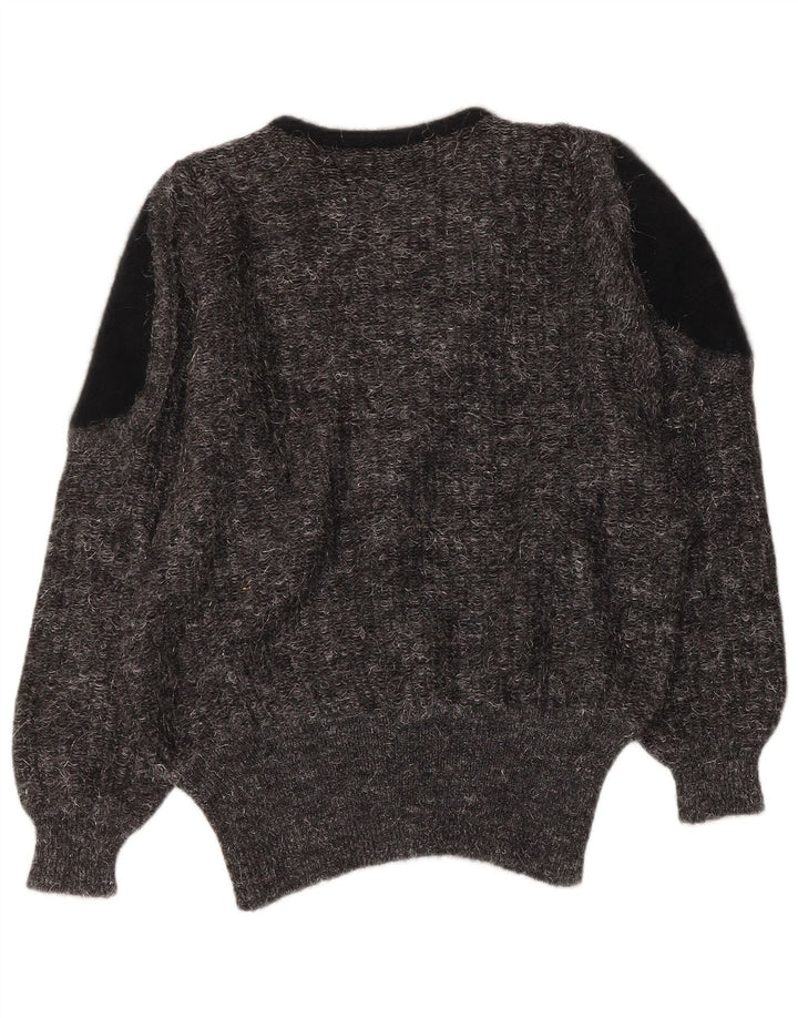 Pulover VINTAGE pentru femei cu decolteu în V IT 44 Medium Gri Colorblock