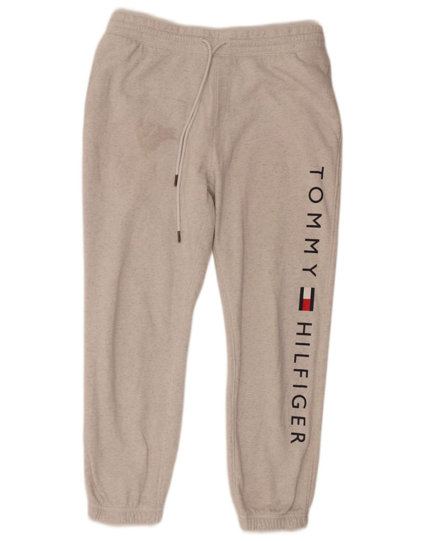 Tommy Hilfiger Pantaloni de trening grafic pentru bărbați Pantaloni de jogging Medium Gri Flecked