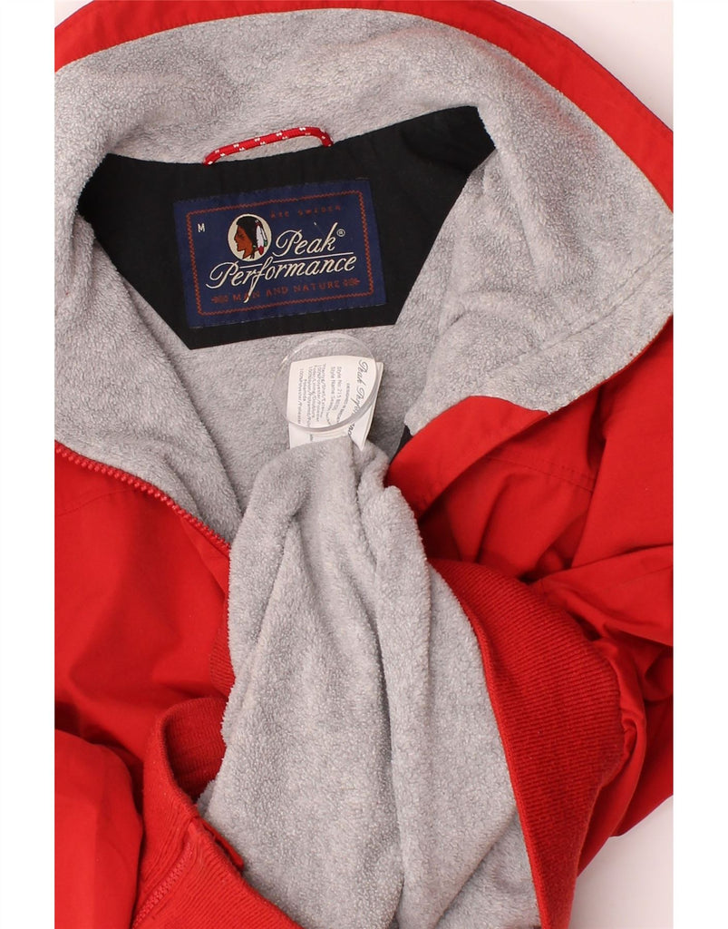 PEAK PERFORMANCE Mens Bomber Jacket UK 38 Medium Red Polyester Vintage Peak Performance and Second-Hand Peak Performance from Messina Hembry 