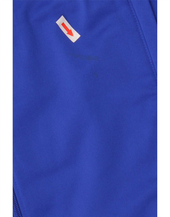 Jachetă de top pentru trening grafic Adidas pentru bărbați, albastru mediu, poliester color bloc
