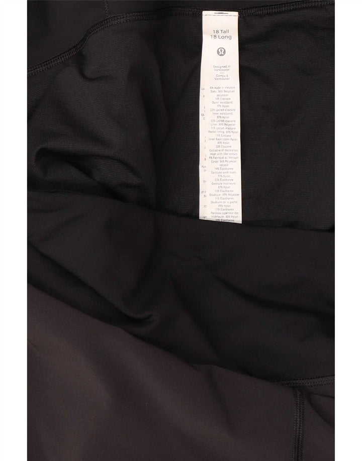 Lululemon pantaloni scurți sport pentru femei US 18 2XL poliester negru