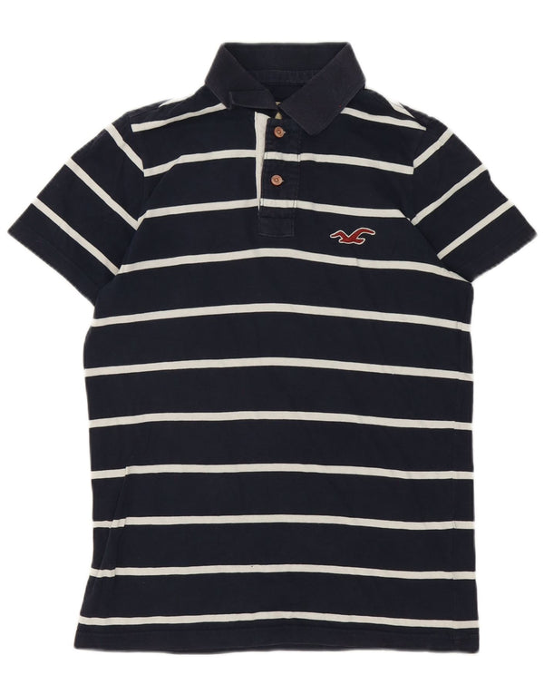 Cămașă polo Hollister pentru bărbați, cu dungi mici, bleumarin