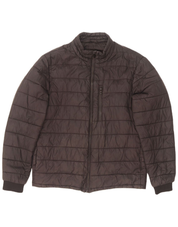 Zara Mens Padded Jacket UK 40 Large Black Polyamide