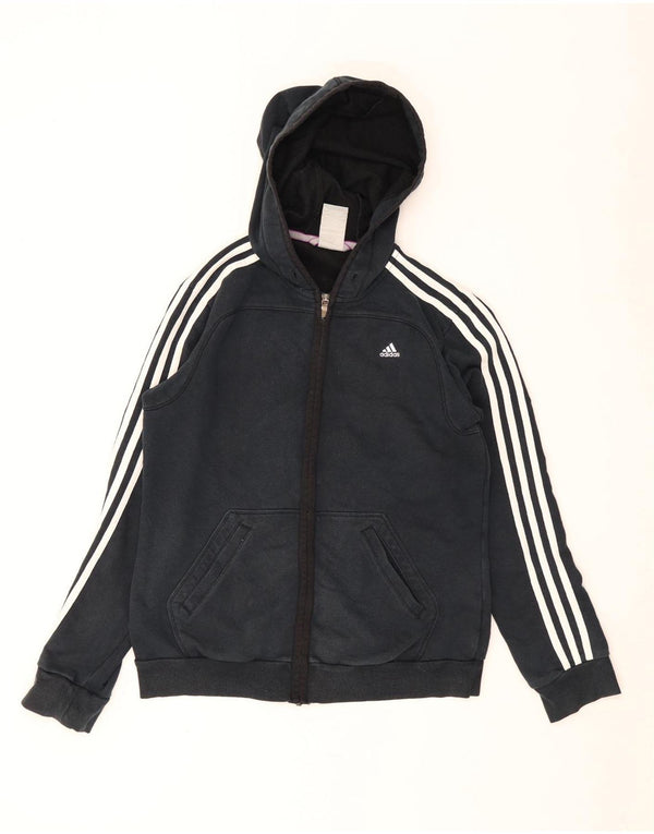Pulover Adidas Climalite Zip Hoodie pentru femei UK 14 Medium Bleumarin Bumbac