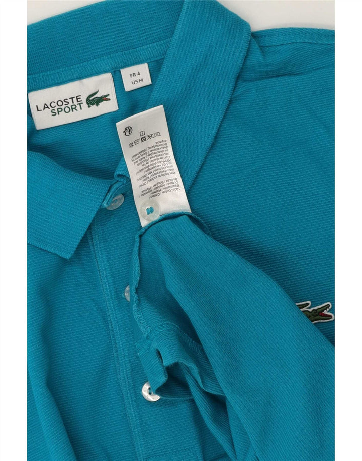 Tricou polo Lacoste pentru bărbați, mărimea 4, bumbac albastru mediu