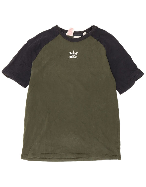 Tricou pentru băieți Adidas Top 15-16 ani, bumbac color bloc verde