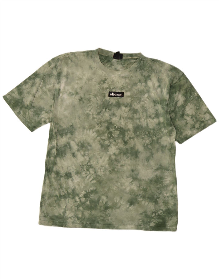 Tricou bărbați Ellesse Top mic kaki Tie Dye Bumbac