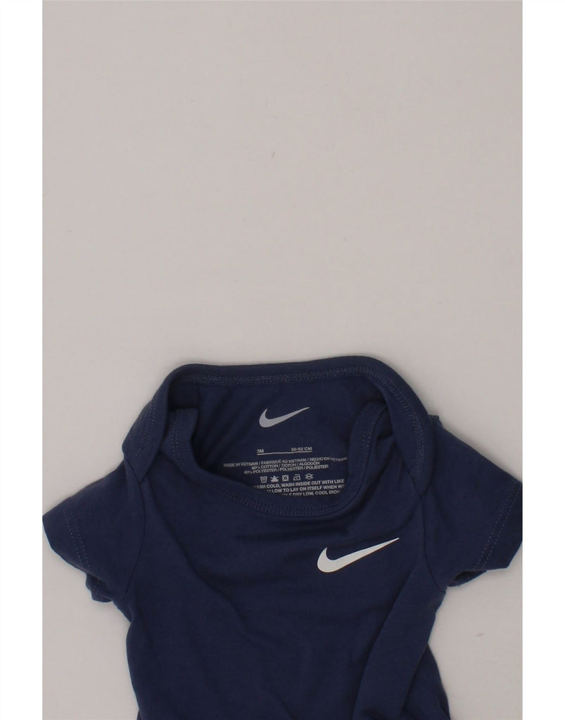 NIKE Baby Boys Bodysuit 0-3 Months Navy Blue Cotton Vintage Nike and Second-Hand Nike from Messina Hembry 
