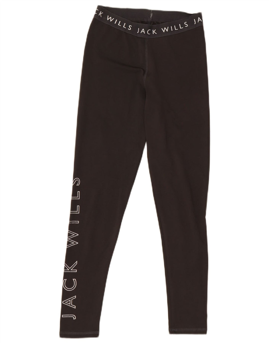 Leggings cu grafică Jack Wills pentru femei UK 8, poliester negru mic