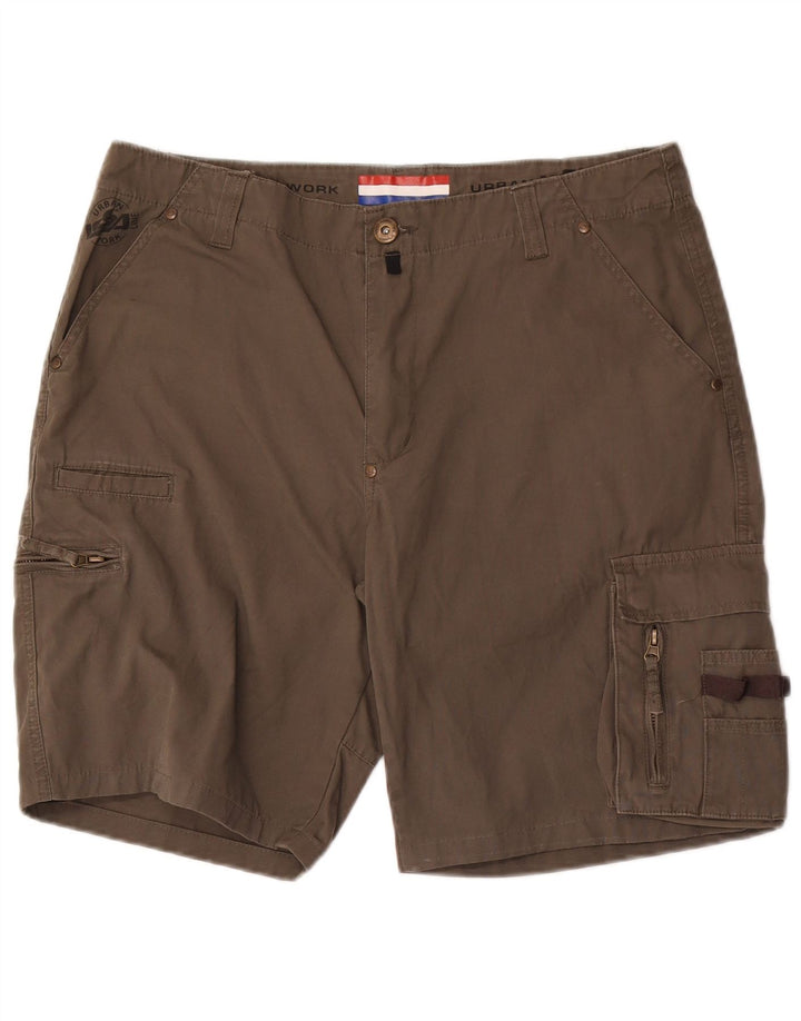 Pantaloni scurți cargo Issa pentru bărbați mari W36 kaki