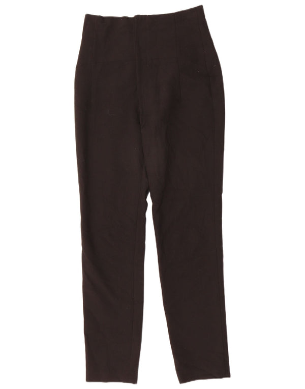 Zara Womens Tapered Suit Trousers XS W24 L29 Black