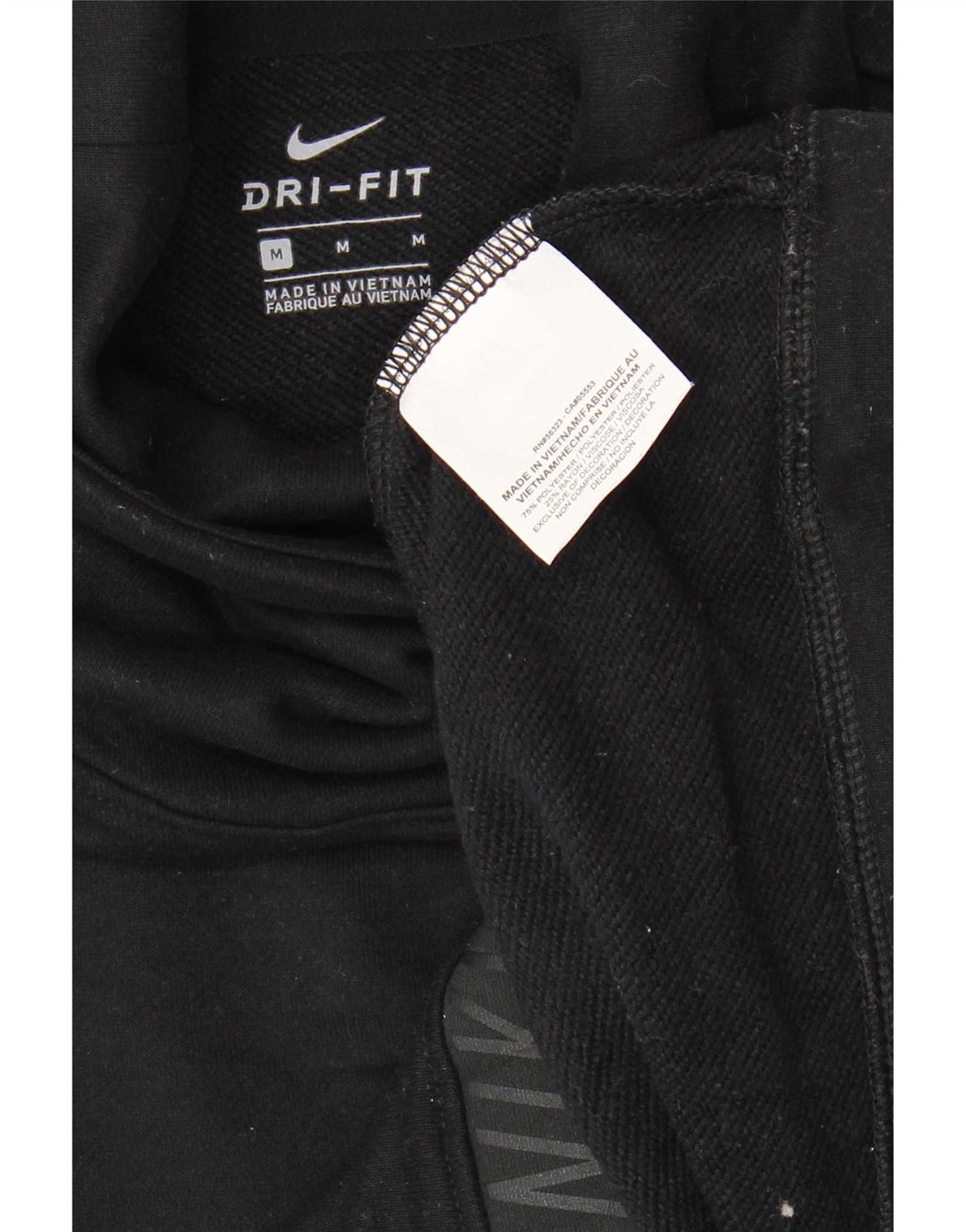 Pulover Nike Dri Fit Graphic pentru femei UK 14 Poliester mediu negru