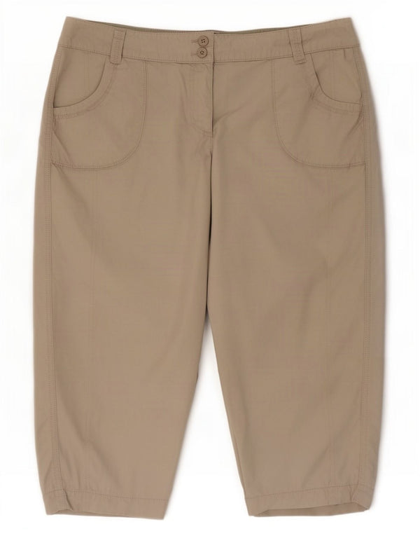Bermude pentru femei Marks & Spencer UK 20 2XL W40 Bej Bumbac