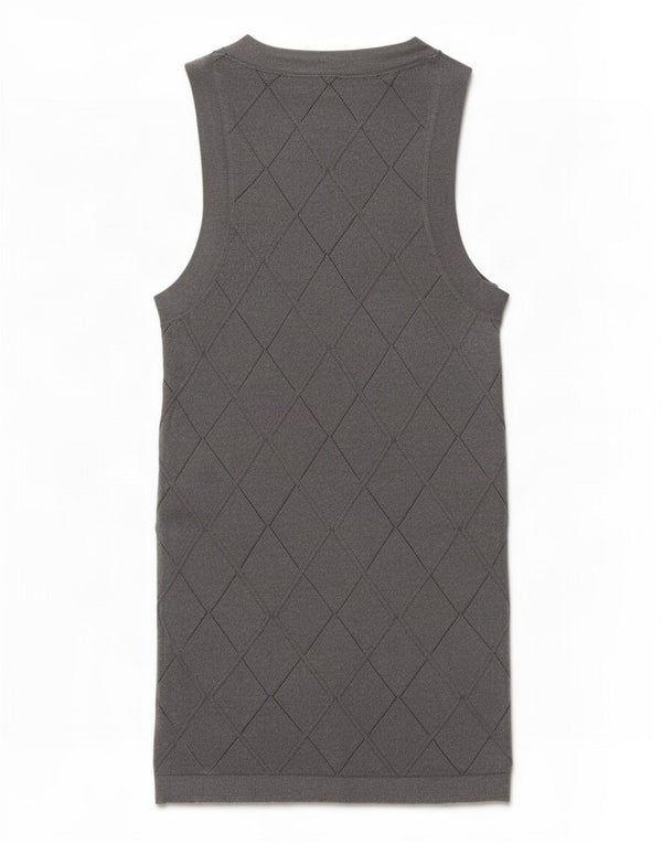 Vest Vest Top Femei Zara UK 6 XS Gri Geometric Viscose