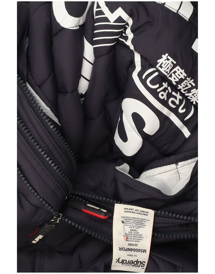 Jachetă căptușită pentru bărbați Superdry UK 36 Poliester bleumarin mic