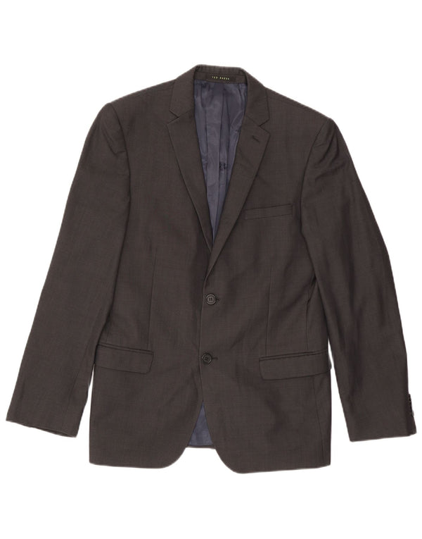 Sacou Ted Baker pentru bărbați, cu 2 nasturi, UK 38, lână, gri mediu